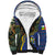 Central African Republic Sherpa Hoodie with Jungle Animal Design and National Emblem Pattern - Wonder Print Shop