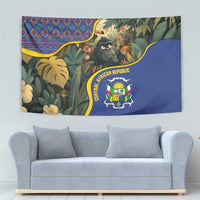 Central African Republic Tapestry with Jungle Animal Design and National Emblem Pattern - Wonder Print Shop