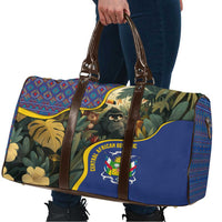 Central African Republic Travel Bag with Jungle Animal Design and National Emblem Pattern - Wonder Print Shop