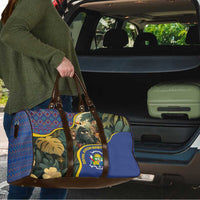 Central African Republic Travel Bag with Jungle Animal Design and National Emblem Pattern - Wonder Print Shop