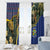 Central African Republic Window Curtain with Jungle Animal Design and National Emblem Pattern - Wonder Print Shop