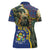 Central African Republic Women Polo Shirt with Jungle Animal Design and National Emblem Pattern - Wonder Print Shop