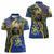 Central African Republic Women Polo Shirt with Jungle Animal Design and National Emblem Pattern - Wonder Print Shop