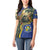 Central African Republic Women Polo Shirt with Jungle Animal Design and National Emblem Pattern - Wonder Print Shop