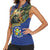 Central African Republic Women Sleeveless Polo Shirt with Jungle Animal Design and National Emblem Pattern - Wonder Print Shop