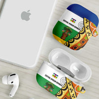 Central African Republic AirPods Case with Cartoon Baobab Design and Flag Pattern - Wonder Print Shop