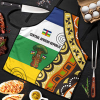 Central African Republic Apron with Cartoon Baobab Design and Flag Pattern - Wonder Print Shop