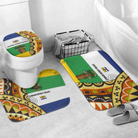 Central African Republic Bathroom Set with Cartoon Baobab Design and Flag Pattern - Wonder Print Shop