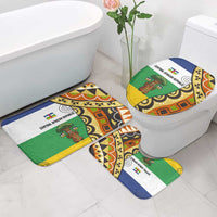 Central African Republic Bathroom Set with Cartoon Baobab Design and Flag Pattern - Wonder Print Shop