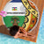 Central African Republic Beach Blanket with Cartoon Baobab Design and Flag Pattern - Wonder Print Shop