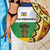 Central African Republic Beach Blanket with Cartoon Baobab Design and Flag Pattern - Wonder Print Shop