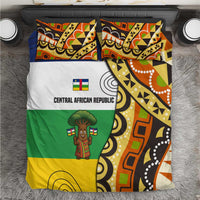 Central African Republic Bedding Set with Cartoon Baobab Design and Flag Pattern - Wonder Print Shop