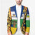 Central African Republic Blazer with Cartoon Baobab Design and Flag Pattern - Wonder Print Shop