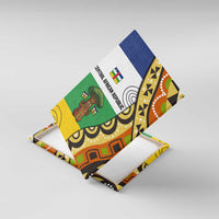 Central African Republic Canvas Wall Art with Cartoon Baobab Design and Flag Pattern - Wonder Print Shop