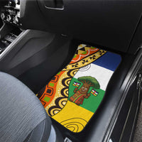 Central African Republic Car Mats with Cartoon Baobab Design and Flag Pattern - Wonder Print Shop