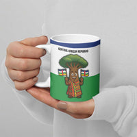 Central African Republic Ceramic Mug with Cartoon Baobab Design and Flag Pattern - Wonder Print Shop