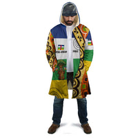 Central African Republic Cloak with Cartoon Baobab Design and Flag Pattern - Wonder Print Shop