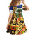 Central African Republic Family Matching Puletasi and Hawaiian Shirt with Cartoon Baobab Design and Flag Pattern - Wonder Print Shop