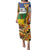 Central African Republic Family Matching Puletasi and Hawaiian Shirt with Cartoon Baobab Design and Flag Pattern - Wonder Print Shop