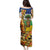Central African Republic Family Matching Puletasi and Hawaiian Shirt with Cartoon Baobab Design and Flag Pattern - Wonder Print Shop