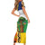 Central African Republic Family Matching Short Sleeve Bodycon Dress and Hawaiian Shirt with Cartoon Baobab Design and Flag Pattern - Wonder Print Shop