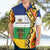 Central African Republic Hawaiian Shirt with Cartoon Baobab Design and Flag Pattern - Wonder Print Shop