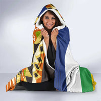Central African Republic Hooded Blanket with Cartoon Baobab Design and Flag Pattern - Wonder Print Shop