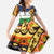Central African Republic Kid Short Sleeve Dress with Cartoon Baobab Design and Flag Pattern - Wonder Print Shop