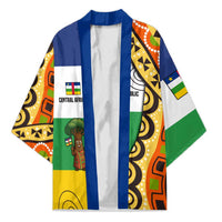Central African Republic Kimono with Cartoon Baobab Design and Flag Pattern - Wonder Print Shop