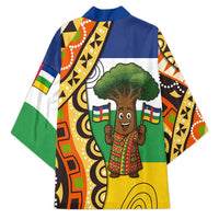 Central African Republic Kimono with Cartoon Baobab Design and Flag Pattern - Wonder Print Shop