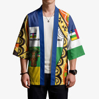 Central African Republic Kimono with Cartoon Baobab Design and Flag Pattern - Wonder Print Shop