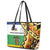 Central African Republic Leather Tote Bag with Cartoon Baobab Design and Flag Pattern - Wonder Print Shop
