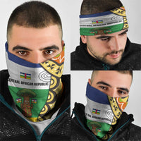 Central African Republic Neck Gaiter with Cartoon Baobab Design and Flag Pattern - Wonder Print Shop