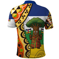 Central African Republic Polo Shirt with Cartoon Baobab Design and Flag Pattern - Wonder Print Shop