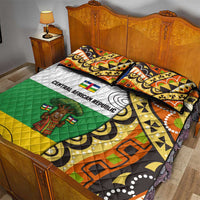 Central African Republic Quilt Bed Set with Cartoon Baobab Design and Flag Pattern - Wonder Print Shop