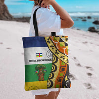 Central African Republic Tote Bag with Cartoon Baobab Design and Flag Pattern - Wonder Print Shop