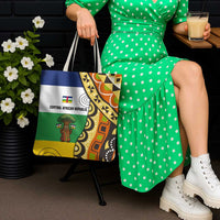 Central African Republic Tote Bag with Cartoon Baobab Design and Flag Pattern - Wonder Print Shop