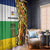 Central African Republic Window Curtain with Cartoon Baobab Design and Flag Pattern - Wonder Print Shop