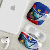 Liechtenstein AirPods Case with Red Blue Mountain Landscape Design and Crown Emblem - Wonder Print Shop