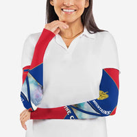 Liechtenstein Arm Sleeves with Red Blue Mountain Landscape Design and Crown Emblem - Wonder Print Shop