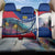 Liechtenstein Back Car Seat Cover with Red Blue Mountain Landscape Design and Crown Emblem - Wonder Print Shop