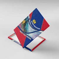 Liechtenstein Canvas Wall Art with Red Blue Mountain Landscape Design and Crown Emblem - Wonder Print Shop