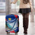 Liechtenstein Luggage Cover with Red Blue Mountain Landscape Design and Crown Emblem - Wonder Print Shop