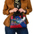 Liechtenstein Shoulder Handbag with Red Blue Mountain Landscape Design and Crown Emblem - Wonder Print Shop