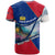 Liechtenstein T Shirt with Red Blue Mountain Landscape Design and Crown Emblem - Wonder Print Shop