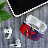 Liechtenstein AirPods Case with Red Blue Heart Design and Royal Coat of Arms Pattern - Wonder Print Shop