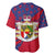 Liechtenstein Baseball Jersey with Red Blue Heart Design and Royal Coat of Arms Pattern - Wonder Print Shop