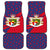 Liechtenstein Car Mats with Red Blue Heart Design and Royal Coat of Arms Pattern - Wonder Print Shop