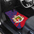 Liechtenstein Car Mats with Red Blue Heart Design and Royal Coat of Arms Pattern - Wonder Print Shop