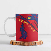Liechtenstein Ceramic Mug with Red Blue Heart Design and Royal Coat of Arms Pattern - Wonder Print Shop